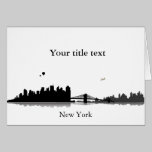 Einladungskarte mit New York Skyline. karten