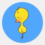 Einsames kleines Entlein Runder Sticker