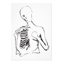 einsames skele personalisierte einladungen