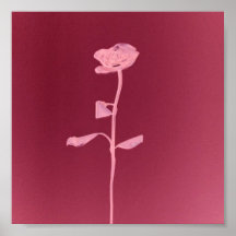 EINZIGARTIGE ROSE PLAKATDRUCKE