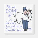 Einzigartiger lustiger Save the Date Magnet Kühlschrankmagnete