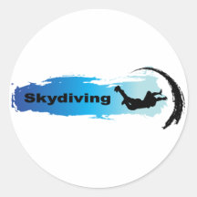 Einzigartiges Skydiving Runder Sticker