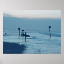 Einziges Surfer-Dämmerung Ponce Einlass FL-Strand-