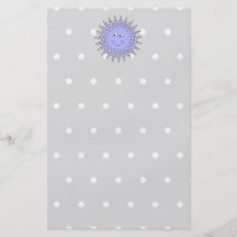 Eis-Charakter mit einem Lächeln. Blau und Grau Individuelle Flyer