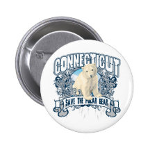 Eisbär Connecticut Anstecknadelbutton