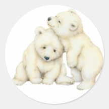 Eisbär CUB Runder Aufkleber