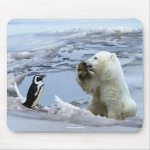 Eisbär CUB u. Pinguin-beste Freunde Mousepad