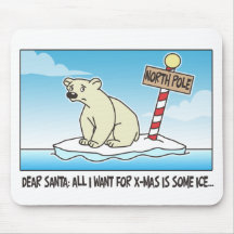 Eisbär-Eis-Weihnachten Mousepad