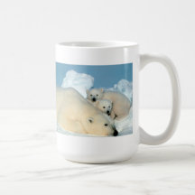 Eisbär-Familie Tee Tasse