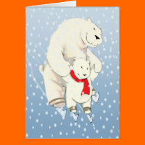 Eisbär und Junges karten