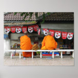 Eiscreme-Bruch-… buddhistische Mönche Thailand Plakatdruck
