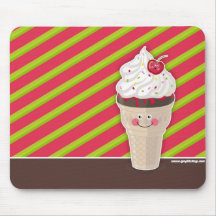 Eiscreme-Kirschemousepad