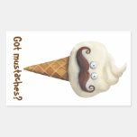 Eiscreme mit den Schnurrbärten Sticker