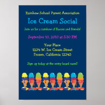 Eiscreme-Party Annoucement Plakat
