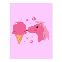 Eiscreme-Pony Postkarte