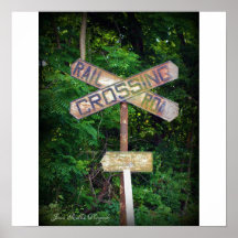 Eisenbahn-Überfahrt Plakate