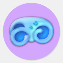 Eisige Maya-Tier-Tatze Runder Aufkleber