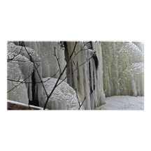 Eiszapfen-Fälle Photokartenvorlage
