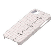 EKG Herzschlag auf Zeichenpapier mit Maßeinteilung iPhone 5 Etuis