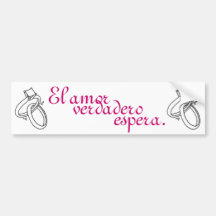 EL amor verdadero Espera Auto Aufkleber