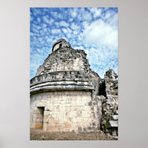 EL Caracol, das Observatorium, Chichen Itza Plakat
