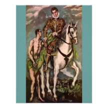 El Grecos St Martin und der Bettler, circa 1600 Individuelle Ankündigungen