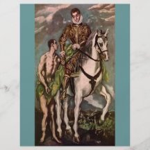 El Grecos St Martin und der Bettler, circa 1600 Personalisierte Flyer