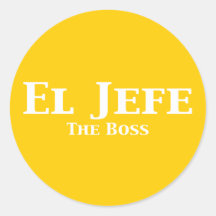 EL Jefe die Chef-Geschenke Runder Aufkleber