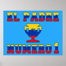 EL Padre Número 1 - Vati der Nr.-1 auf Venezolaner Plakat