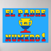 EL Padre Número 1 - Vati der Nr.-1 im Ecuadorian Plakatdruck