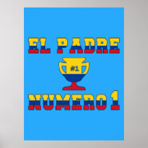 EL Padre Número 1 - Vati der Nr.-1 in kolumbianisc Posterdruck