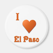 El Paso -- Gebrannte Orange Kühlschrankmagnete