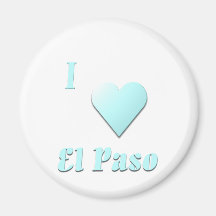 El Paso -- Hellblau Kühlschrankmagnet