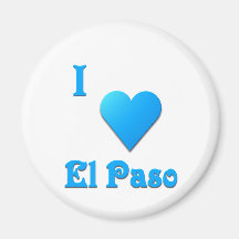 El Paso -- Himmel-Blau Kühlschrankmagnete