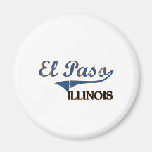 El Paso Illinois Stadt-Klassiker Magnete