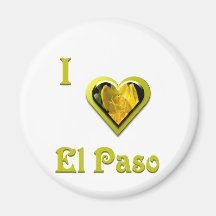 El Paso -- mit gelber Blume Kühlschrankmagnete