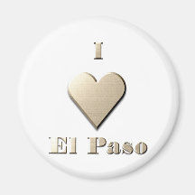 El Paso -- Stahltan Kühlschrankmagnet