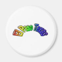 El Paso Texas populärer Regenbogen-Entwurf Kühlschrankmagnete