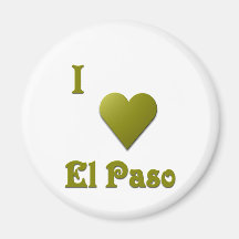 El Paso -- Tiefgrün Kühlschrankmagnet