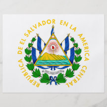 El Salvador Wappen Bedruckte Flyer