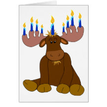 Elch-Karte Chanukkas Menorah