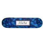 Electric Blue Rough & Raw Sapphires Monogram Skate Deck