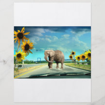 Elefant Bedruckte Flyer