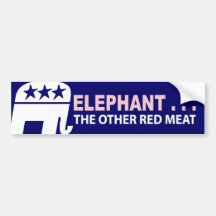Elefant das andere rote Fleisch Auto Sticker