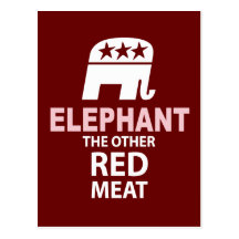 Elefant das andere rote Fleisch Postkarte