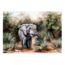 Elefant, der durch Artcard kommt Visitenkarten