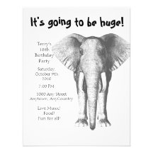 Elefant--Es wird enormer Geburtstag sein Personalisierte Ankündigungen