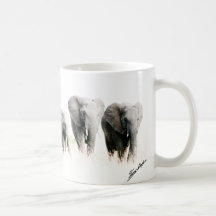 Elefant-Familien-Becher - unterzeichnet Kaffee Tasse