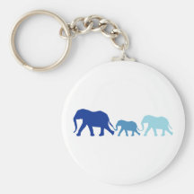 Elefant im Blau Schlüsselanhänger