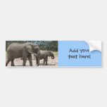 Elefant-Mutter und Baby-Foto Autosticker